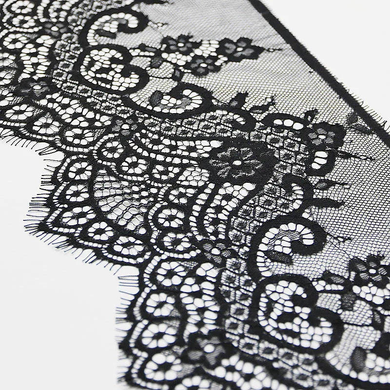 3-Meter Eyelash Lace Fabric 20cm – Wedding Sewing Decoration