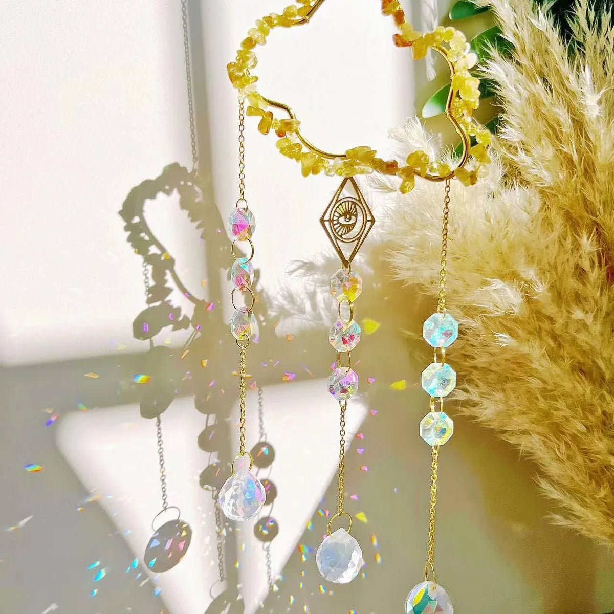 Natural Amethyst Crystal Cloud Pendant – Window Light Catcher