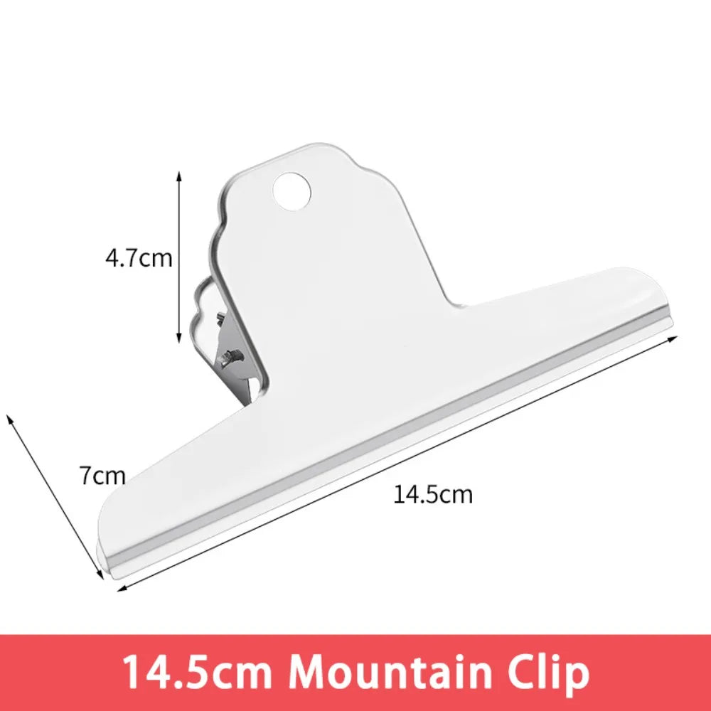 Stainless Steel Metal Binder Clips – Multi-Size Round/Flat/Mountain