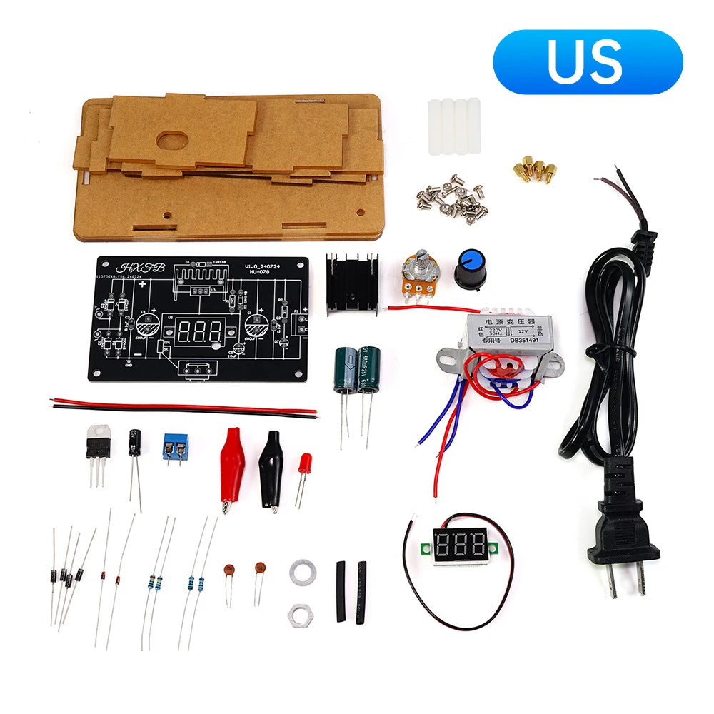 LM317 Adjustable DC Power Supply DIY Soldering Kit – 1.25–12V