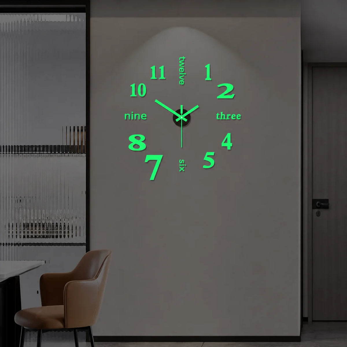 Nordic Minimalist Acrylic Wall Clock – Silent 40cm DIY