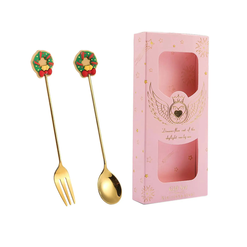 Santa Christmas Stainless Steel Cutlery Set – Spoons & Forks