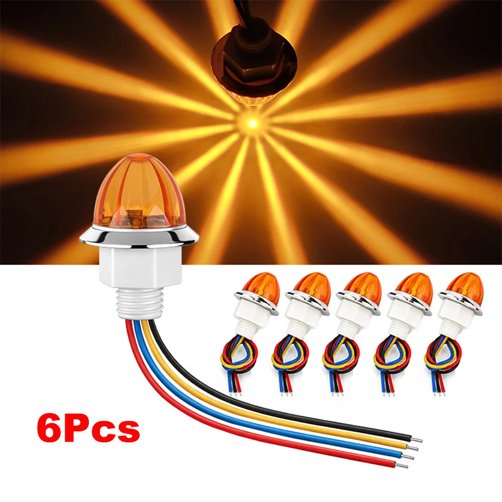 LED Side Marker Lights 12V–24V for Truck Trailer Van | 1–2 Pack