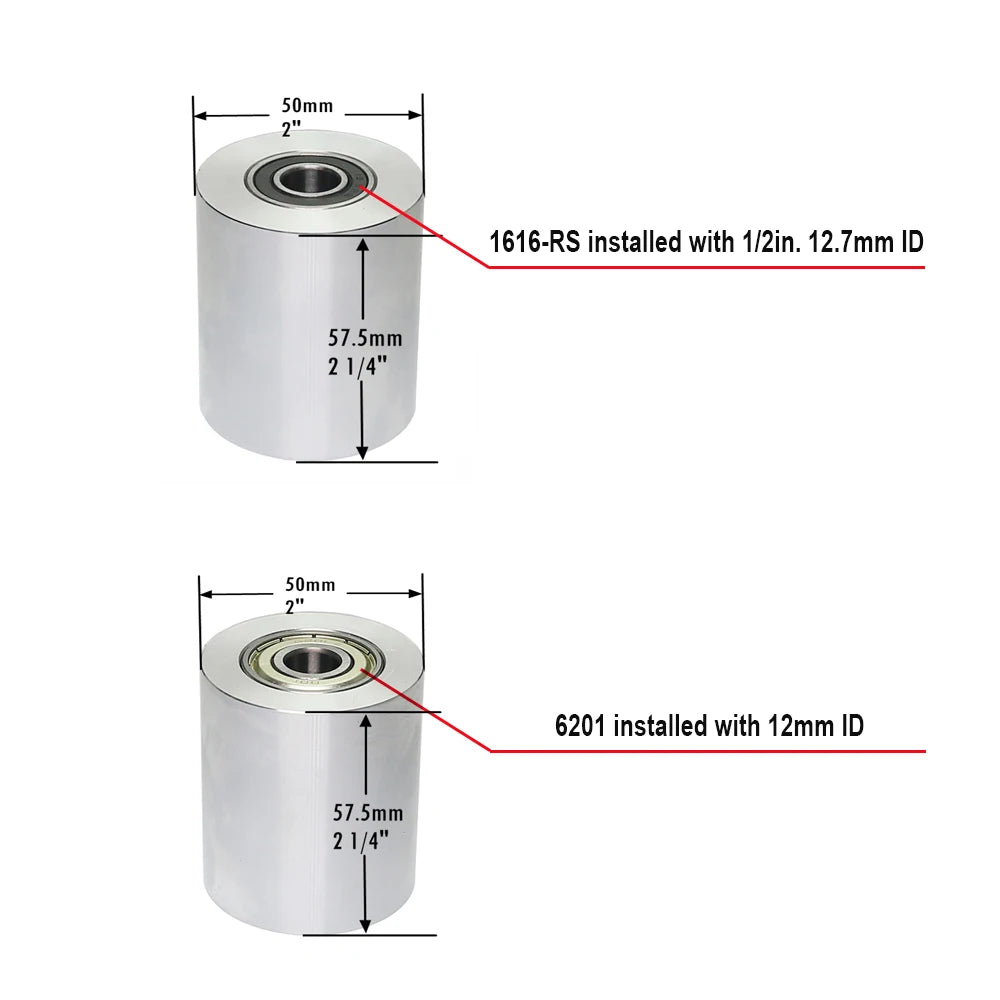 4-in-1 Aluminum Belt Grinder Wheel Set – Drive & Idle Wheels
