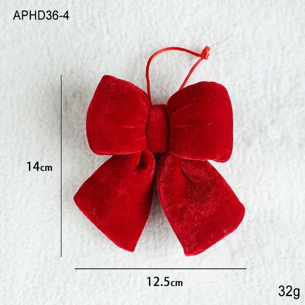 Velvet Bowknot Christmas Ornament – 3 Sizes | Xmas Tree Bow