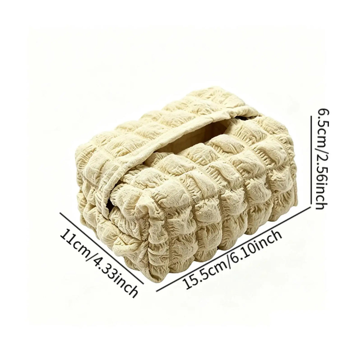 Designer Fabric Tissue Box Holder – Elegant Square Organizer