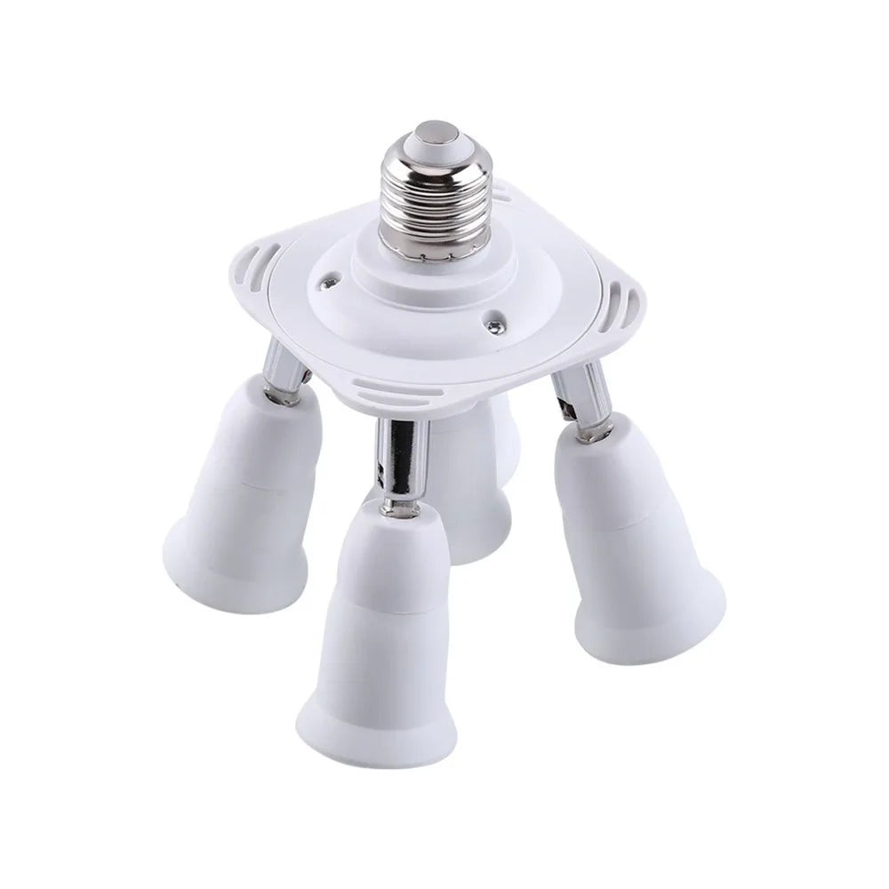 E26 Socket Splitter Adapter – 3/4/5-Head Adjustable Lamp Holder