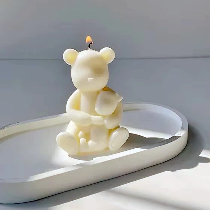 3D Bear Silicone Mold – Candle, Soap, Resin & Chocolate DIY