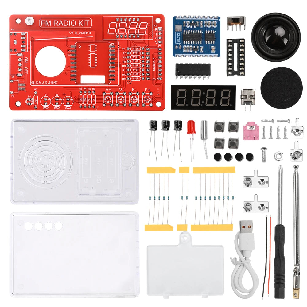 RDA5807 FM Radio DIY Soldering Kit – 87-108MHz School Kit