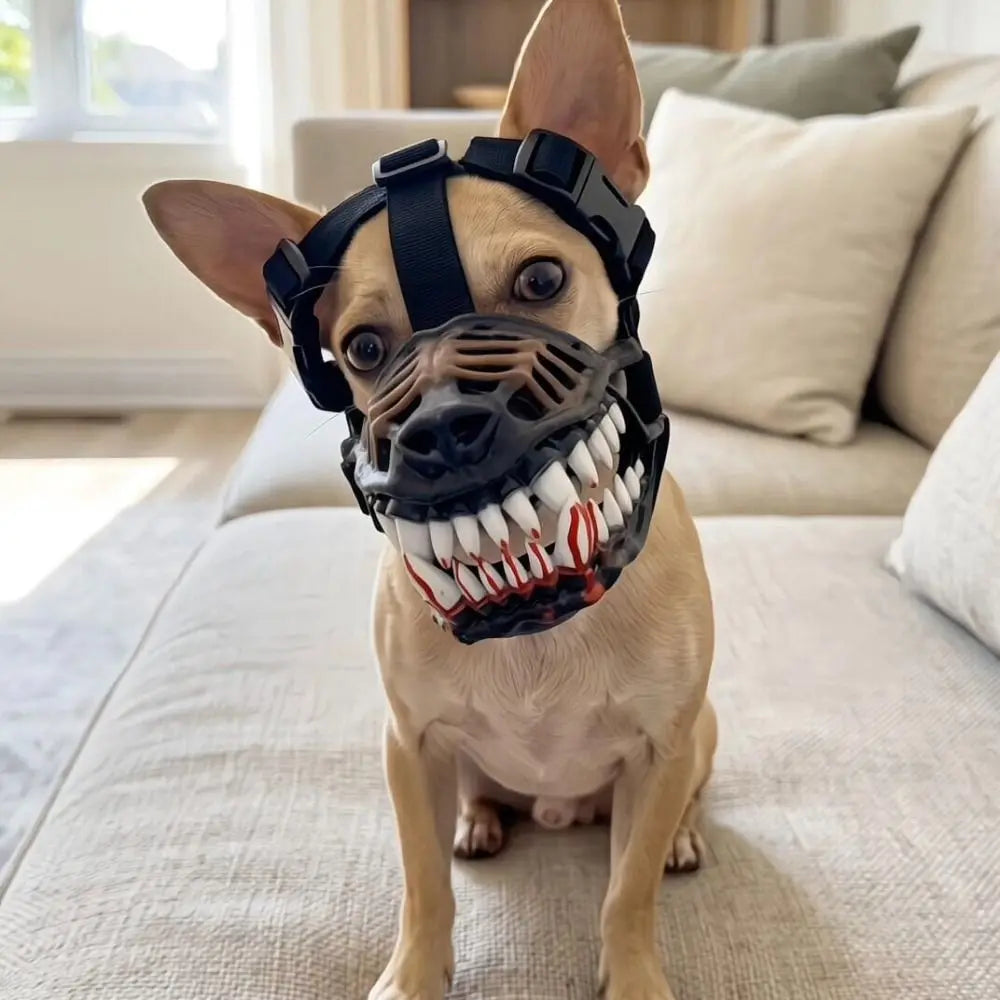 Monster Dog Muzzle – Hell Hound Scary Teeth, S to XL