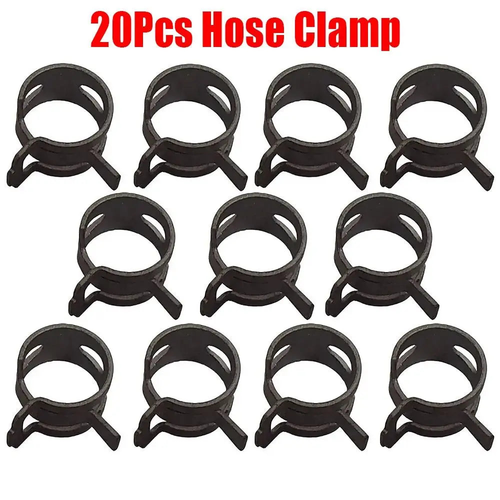 20-Pack Spring Hose Clamps 5mm–27mm | Fuel Oil Water Line