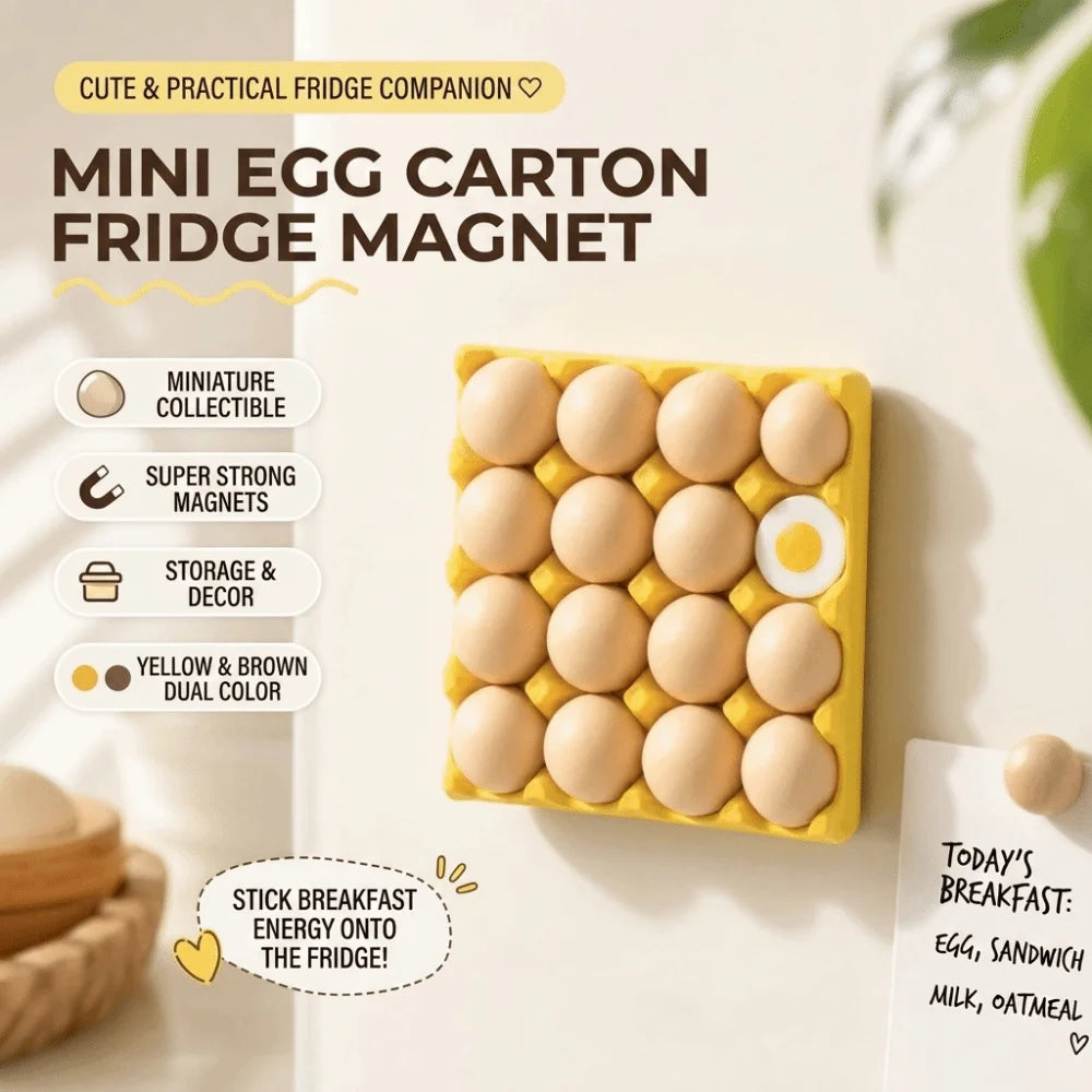 Magnetic Egg Tray Fridge Magnet – Cute Photo & Note Holder