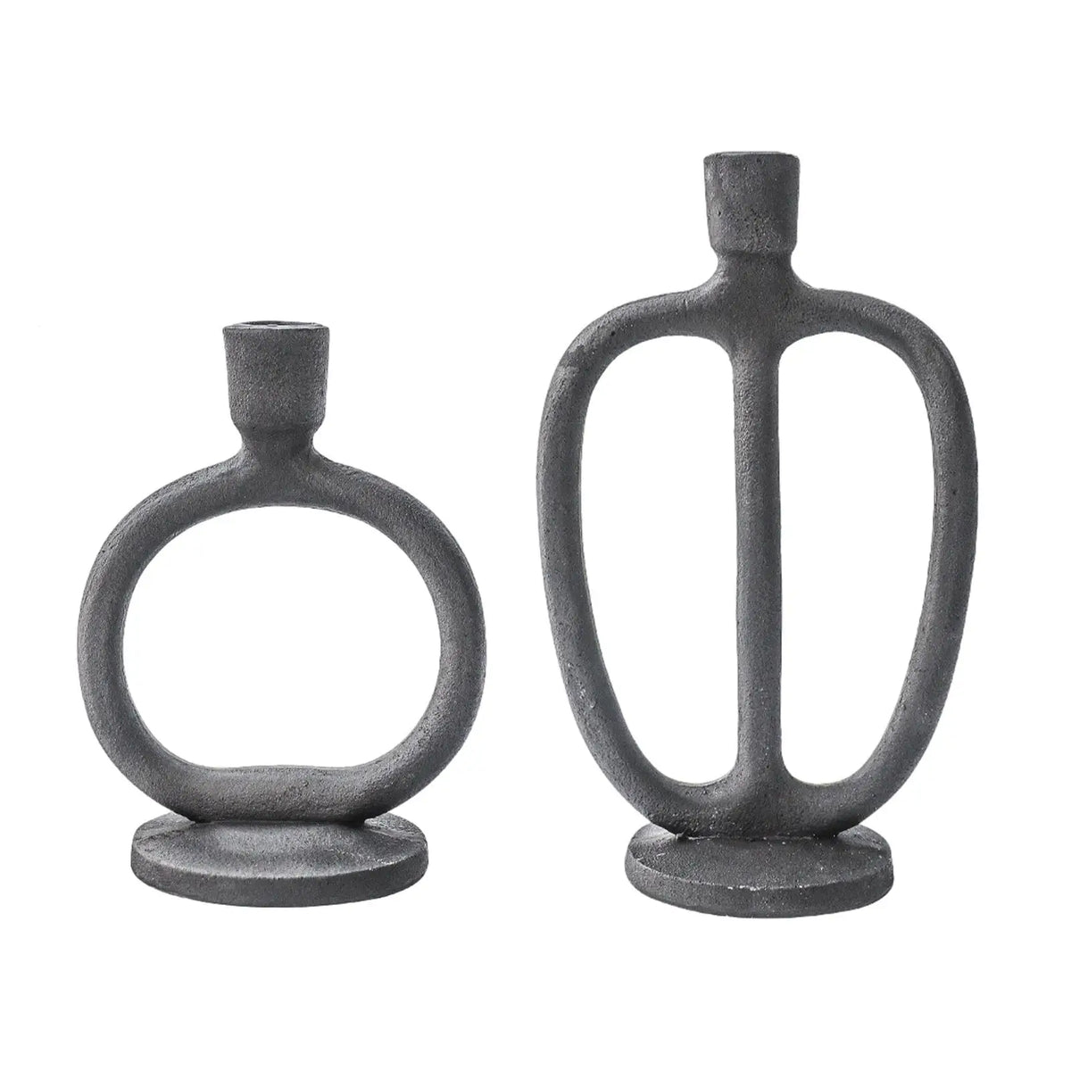 Retro Resin Pillar Candle Holder – Nordic Candlestick Stand