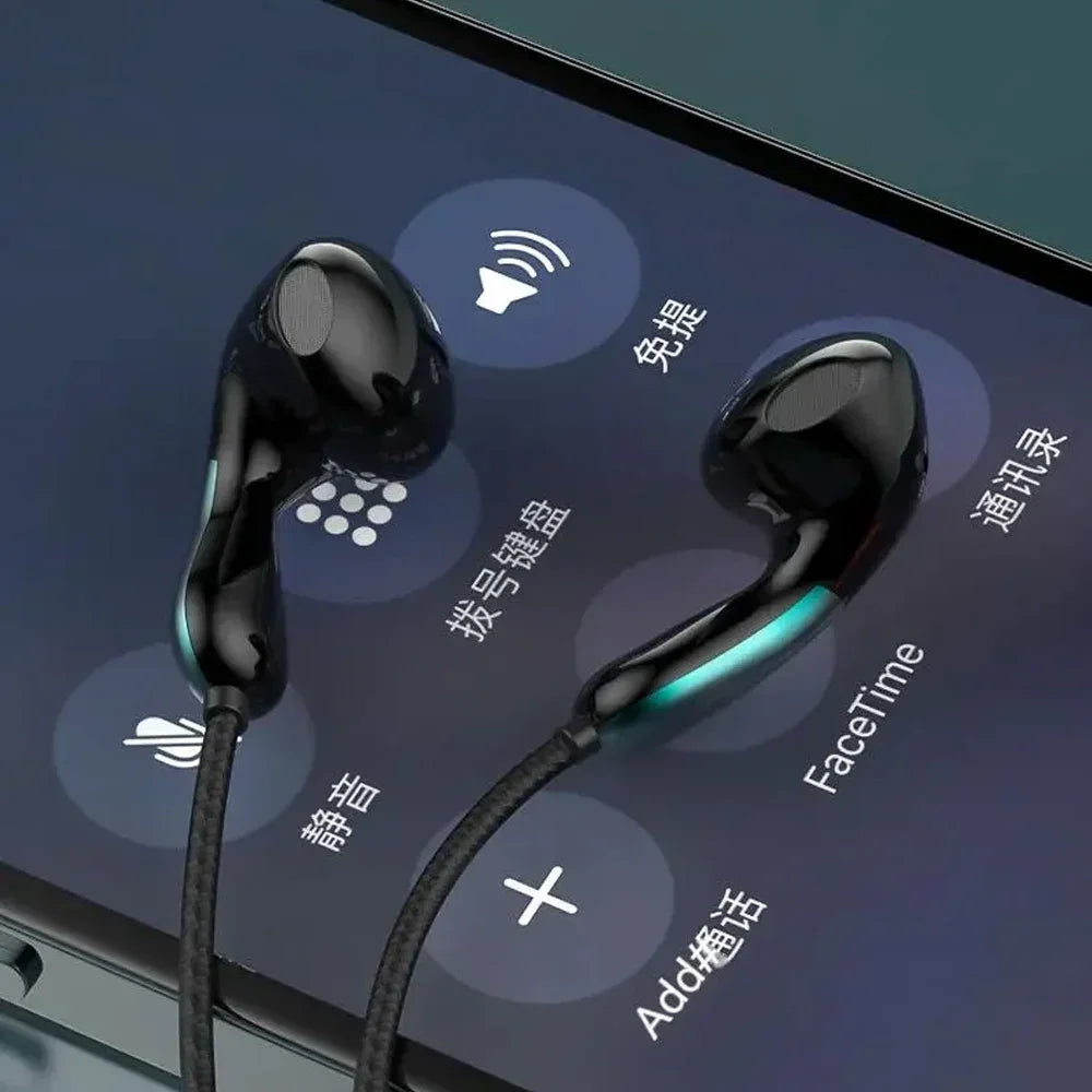 USB-C Wired Earphones with Mic – Stereo In-Ear Headphones