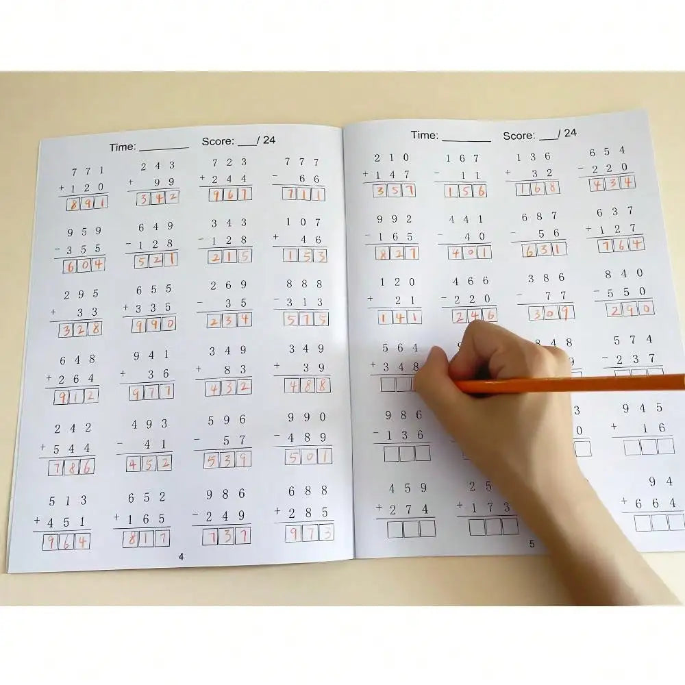 Addition & Subtraction within 1000 Math Workbook Grades 1–4