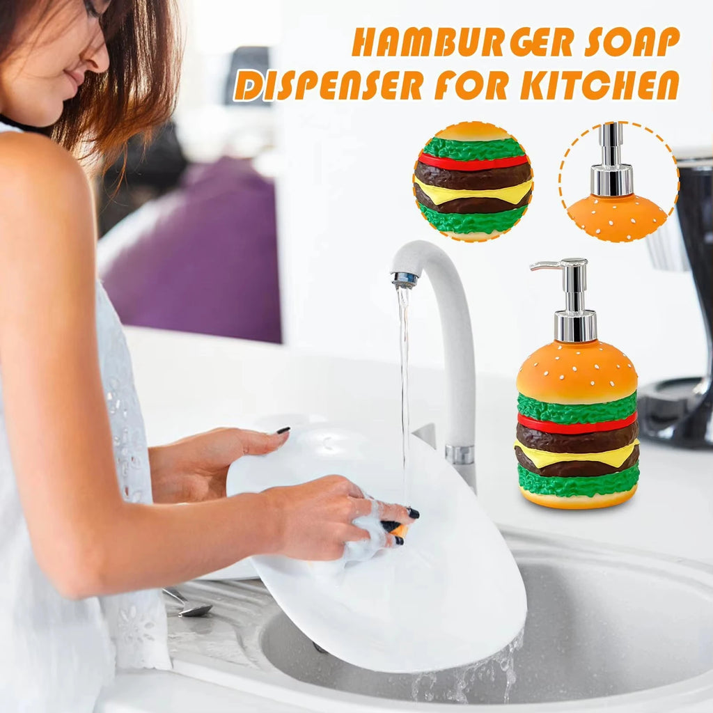 Hamburger Soap Dispenser – Fun Pump Bottle for Bathroom