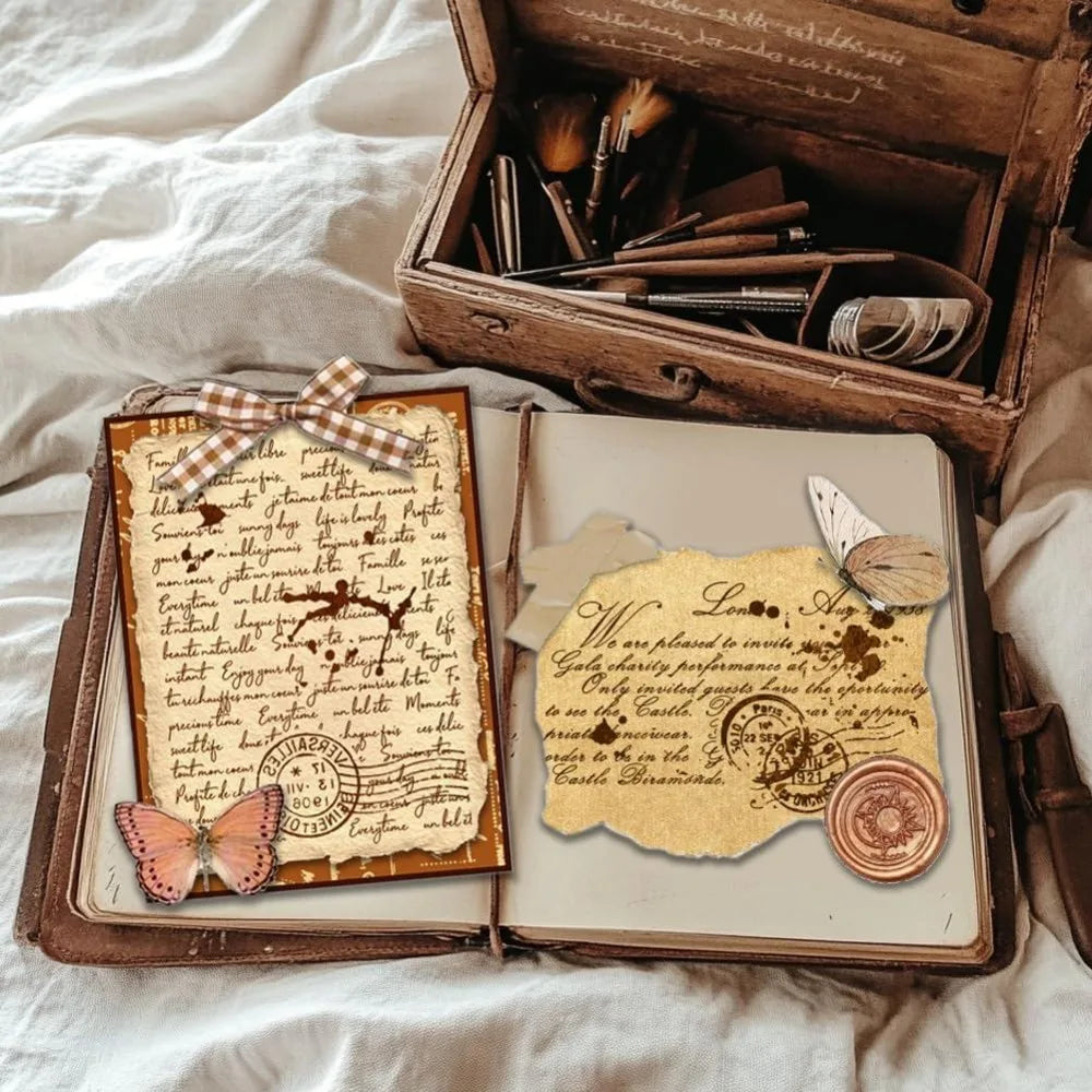 Vintage Clear Stamp Set – DIY Scrapbooking & Letterhead
