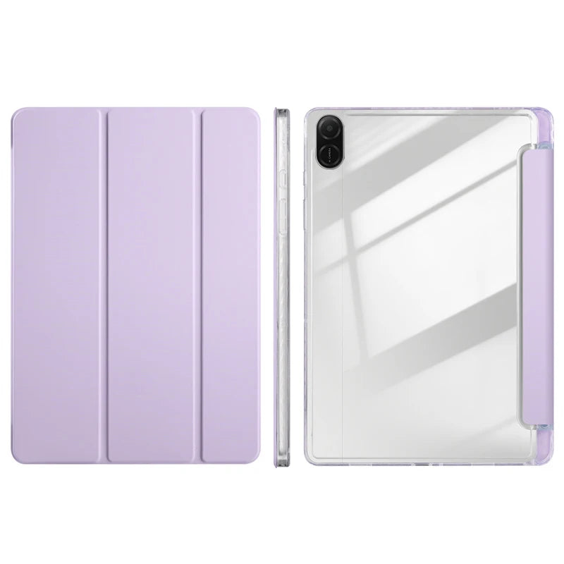 Samsung Galaxy Tab S11 11" Trifold Case – Clear Back & Pencil Holder