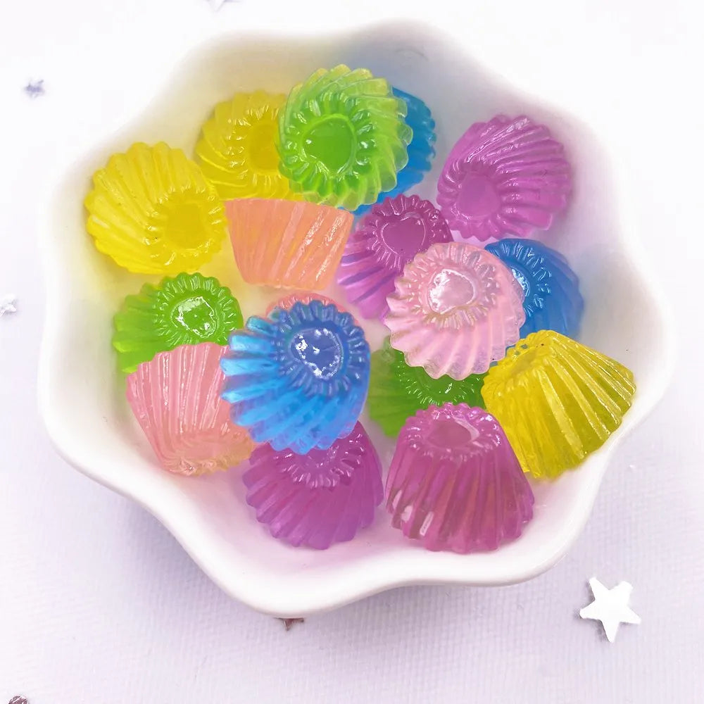 20pcs Resin 3D Candy Jelly Flatback Cabochon DIY Craft Decor