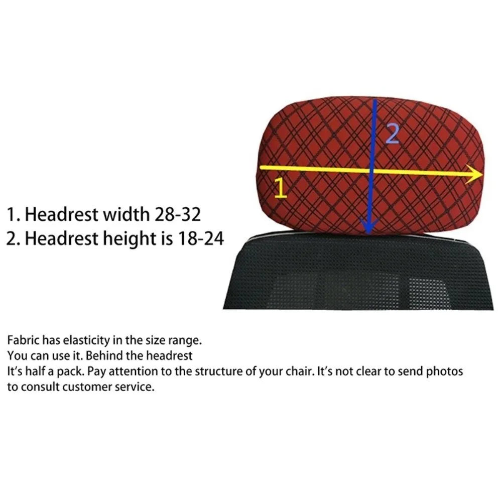 Jacquard Elastic Chair Headrest Cover – Gaming & Office