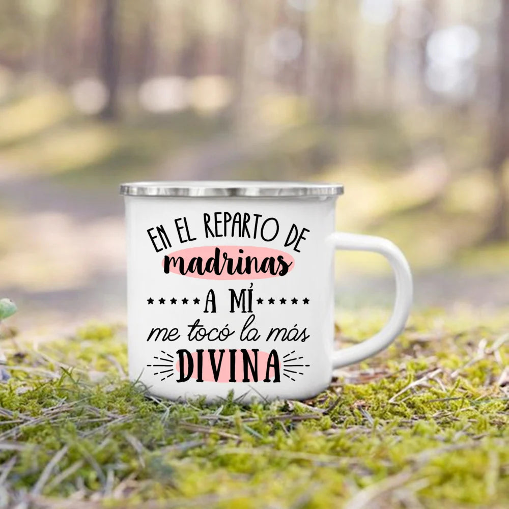 Would You Be My Godmother Enamel Mug – Godmother Gift