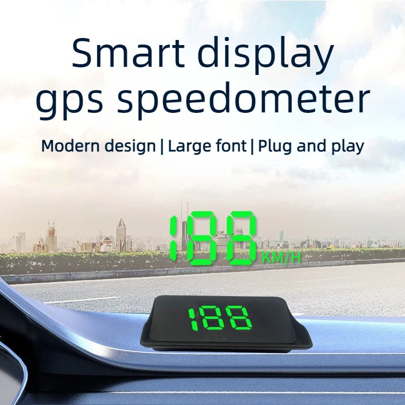 HD LED Car HUD Head-Up Display | GPS Speedometer All Vehicles