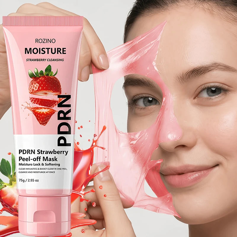 ROZINO PDRN & Strawberry Peel-Off Face Mask 75g + Scraper