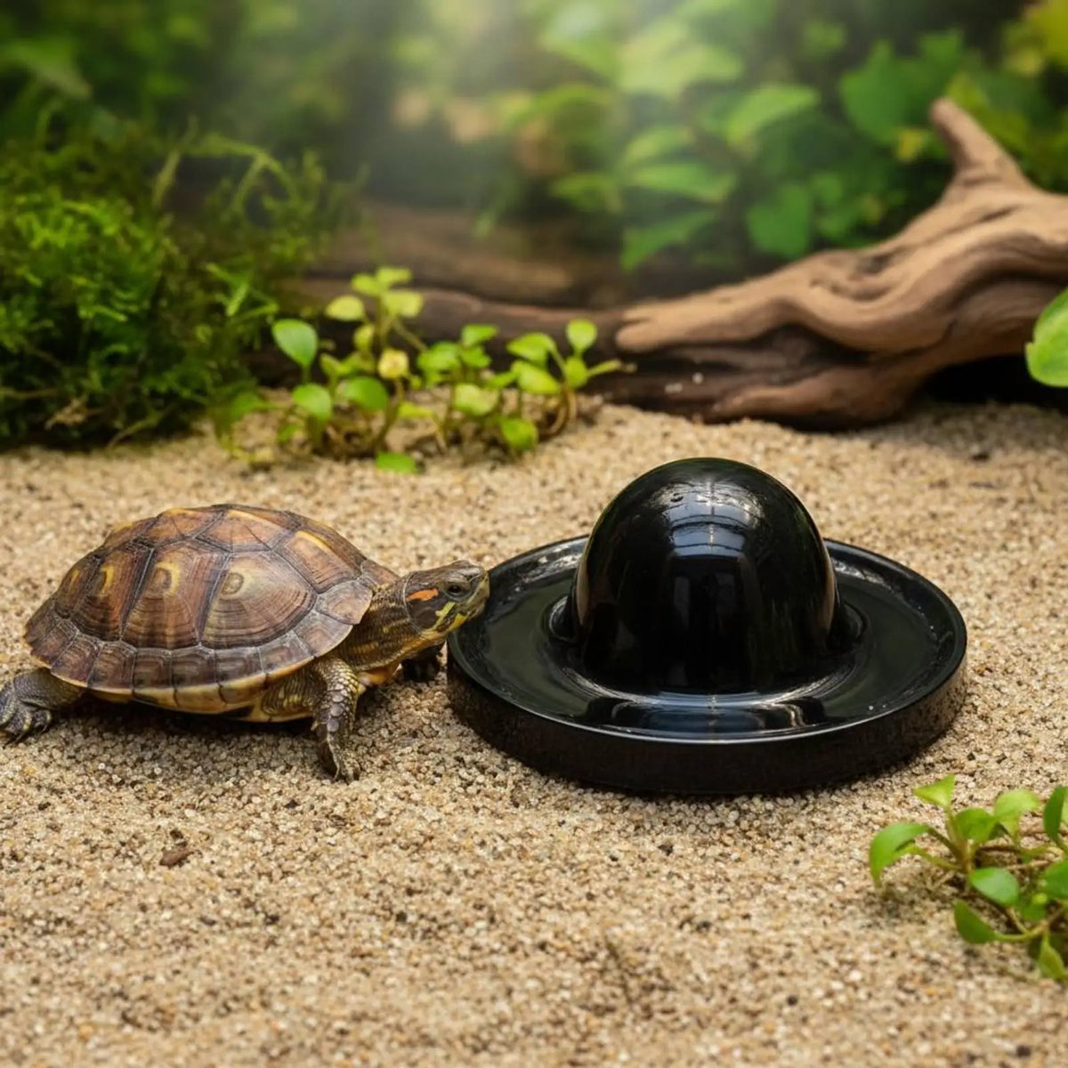Anti-Overturn Turtle Feeding Bowl | Reptile Terrarium Dish