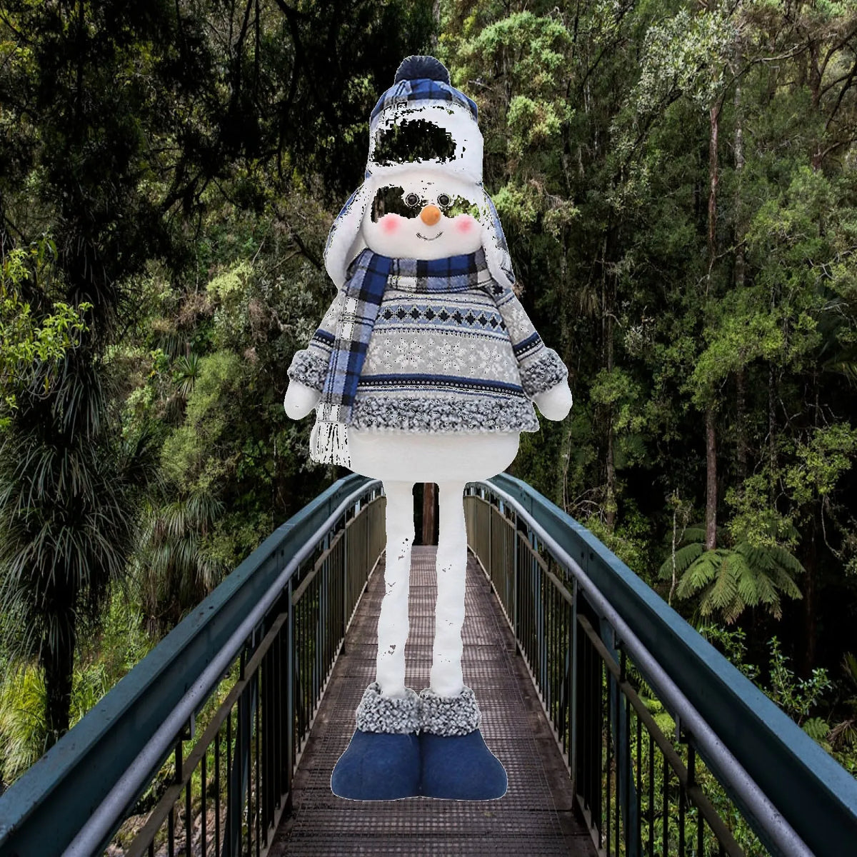 Christmas Snowman Plush Doll | Extendable Legs Holiday Decor
