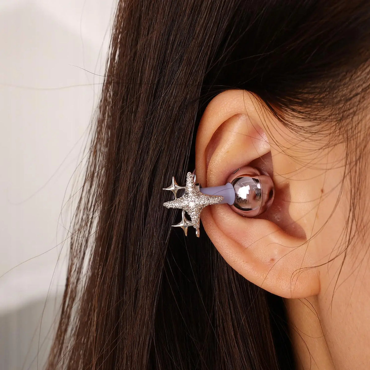 Glitter Star Earphone Clip Charm | Y2K Headphone Decoration