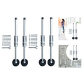 2-Pack Adjustable Steel Ladder Levelers with Rubber Feet