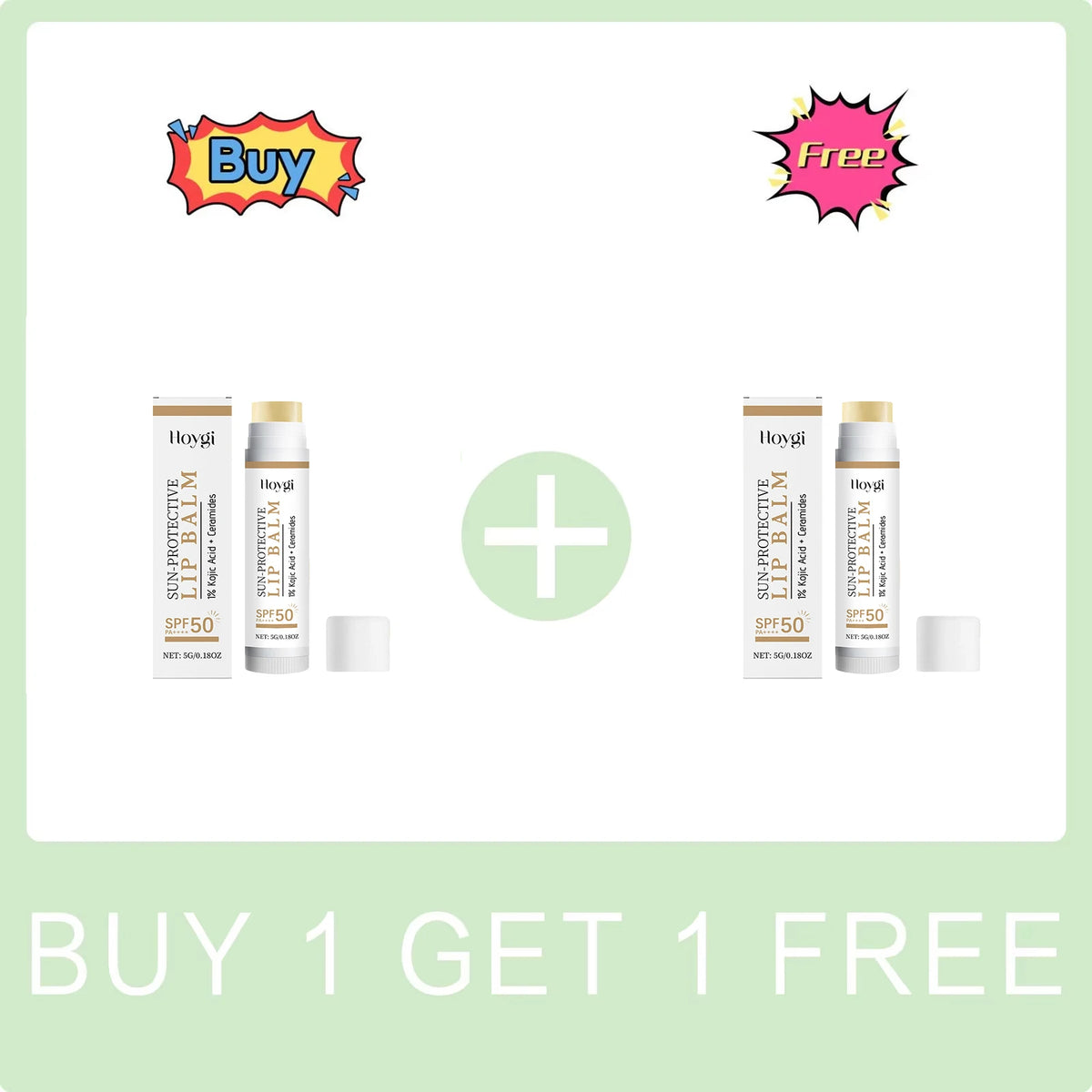 SPF 50+ Lip Balm with Kojic Acid & Ceramide | Hoygi