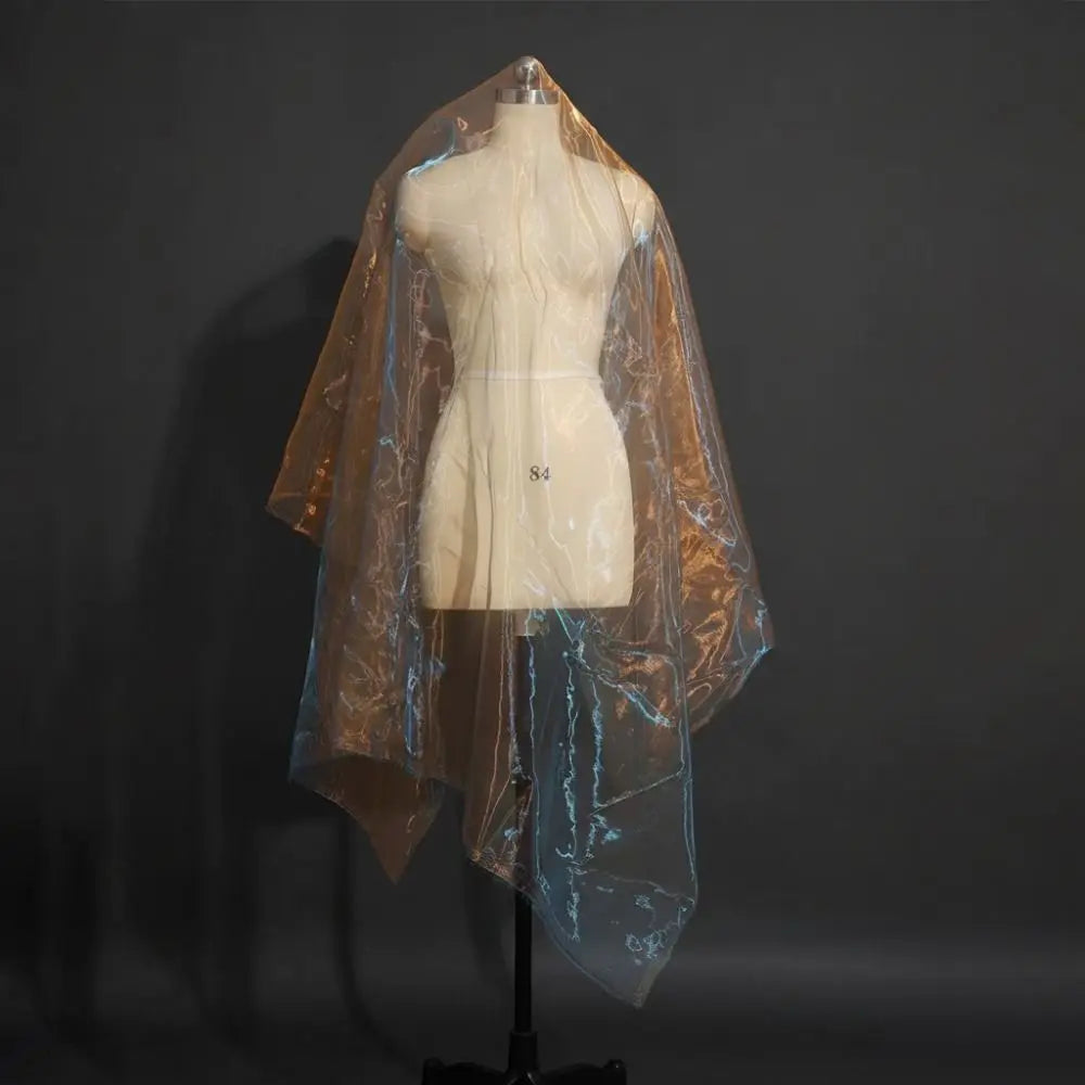 Two-Color Gradient Organza Fabric 100×150cm | Sheer Mesh