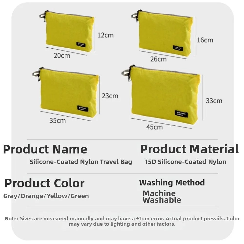 Waterproof Silicone Nylon Travel Storage Bag – 4 Sizes