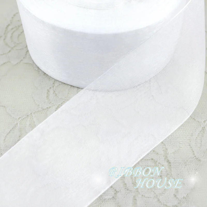 2" White Organza Ribbon – Gift Wrapping & Holiday Décor