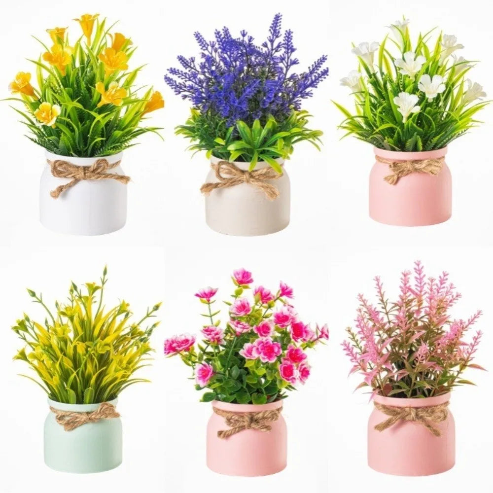 Artificial Bonsai Potted Plant – Faux Evergreen Table Décor