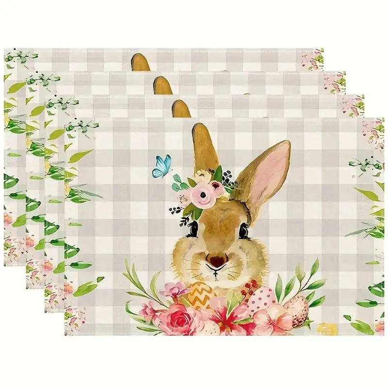 Easter Linen Placemat – Bunny & Egg Spring Table Mat