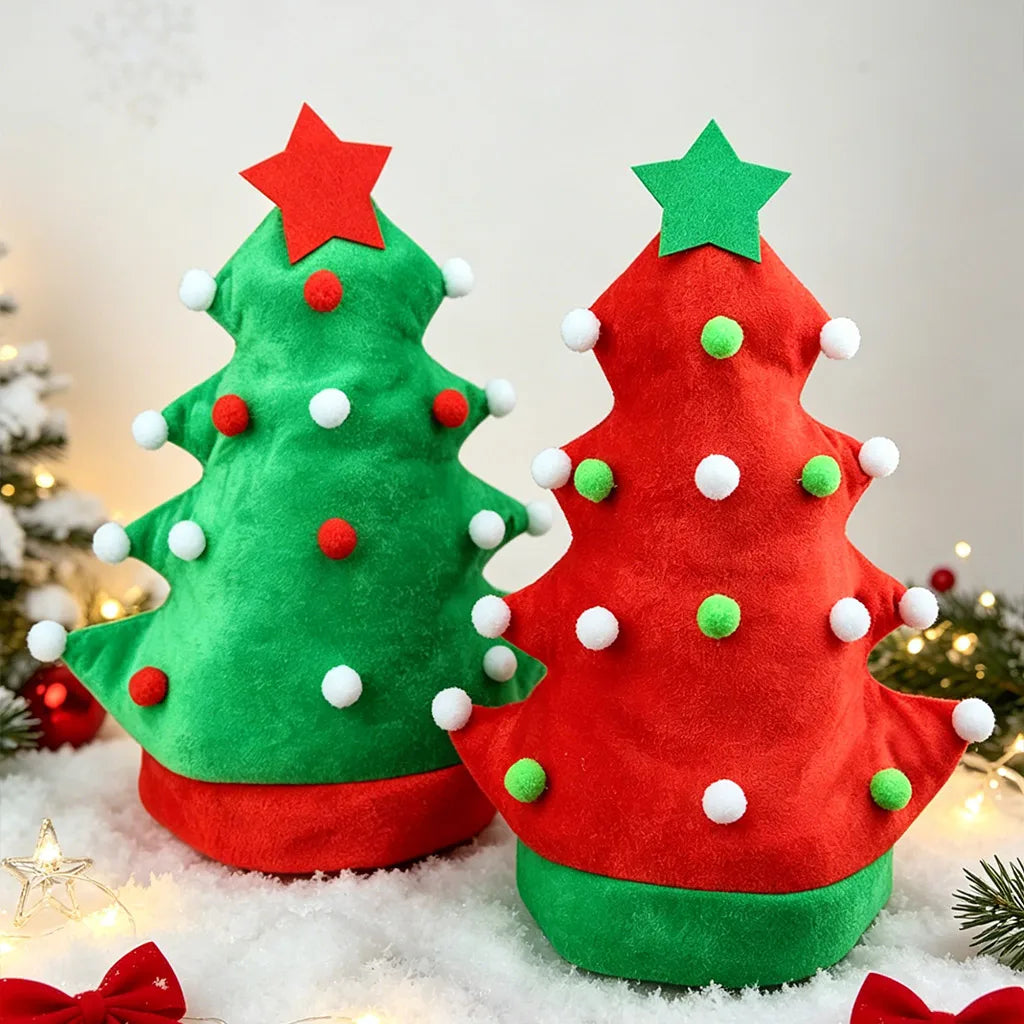 Christmas Tree Party Hat for Kids & Adults | Festive Holiday Hat