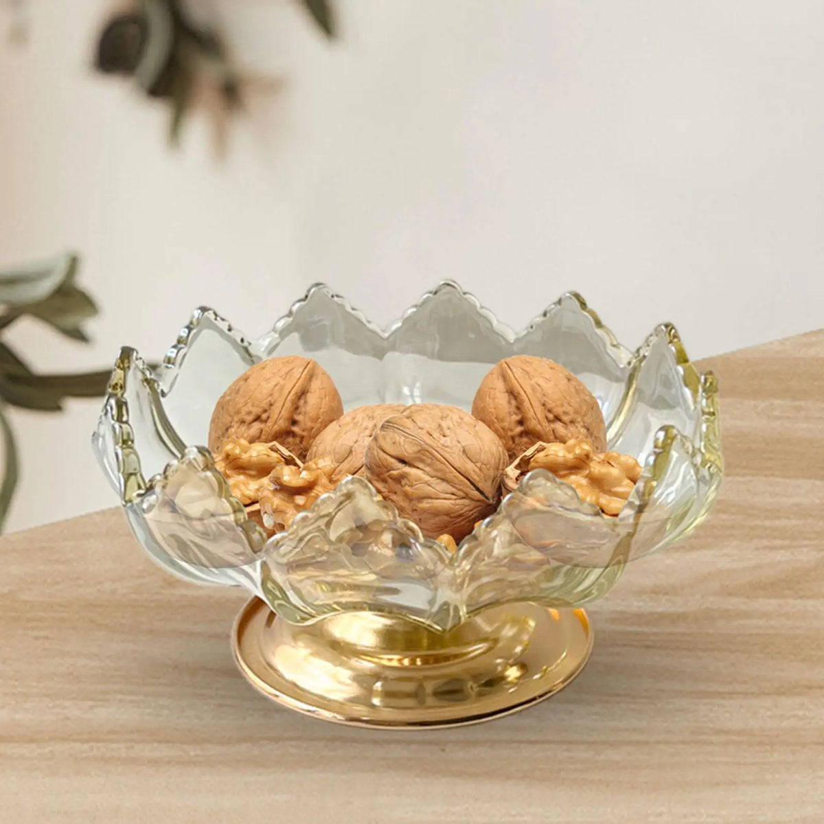 Kesoto Glass Fruit Bowl Tray – Elegant Table Centerpiece