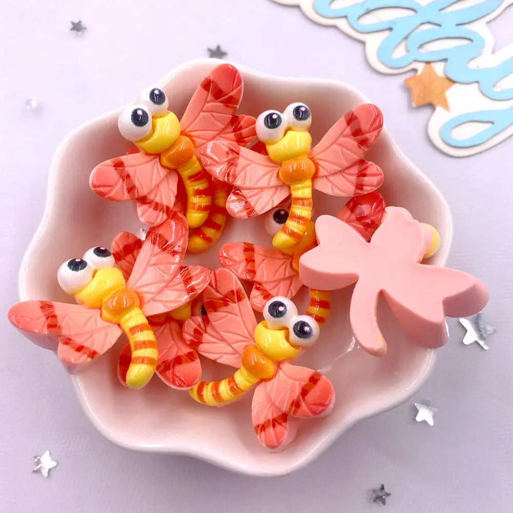 6-Piece Resin Insect Figurines – Flat Back DIY Craft Decor
