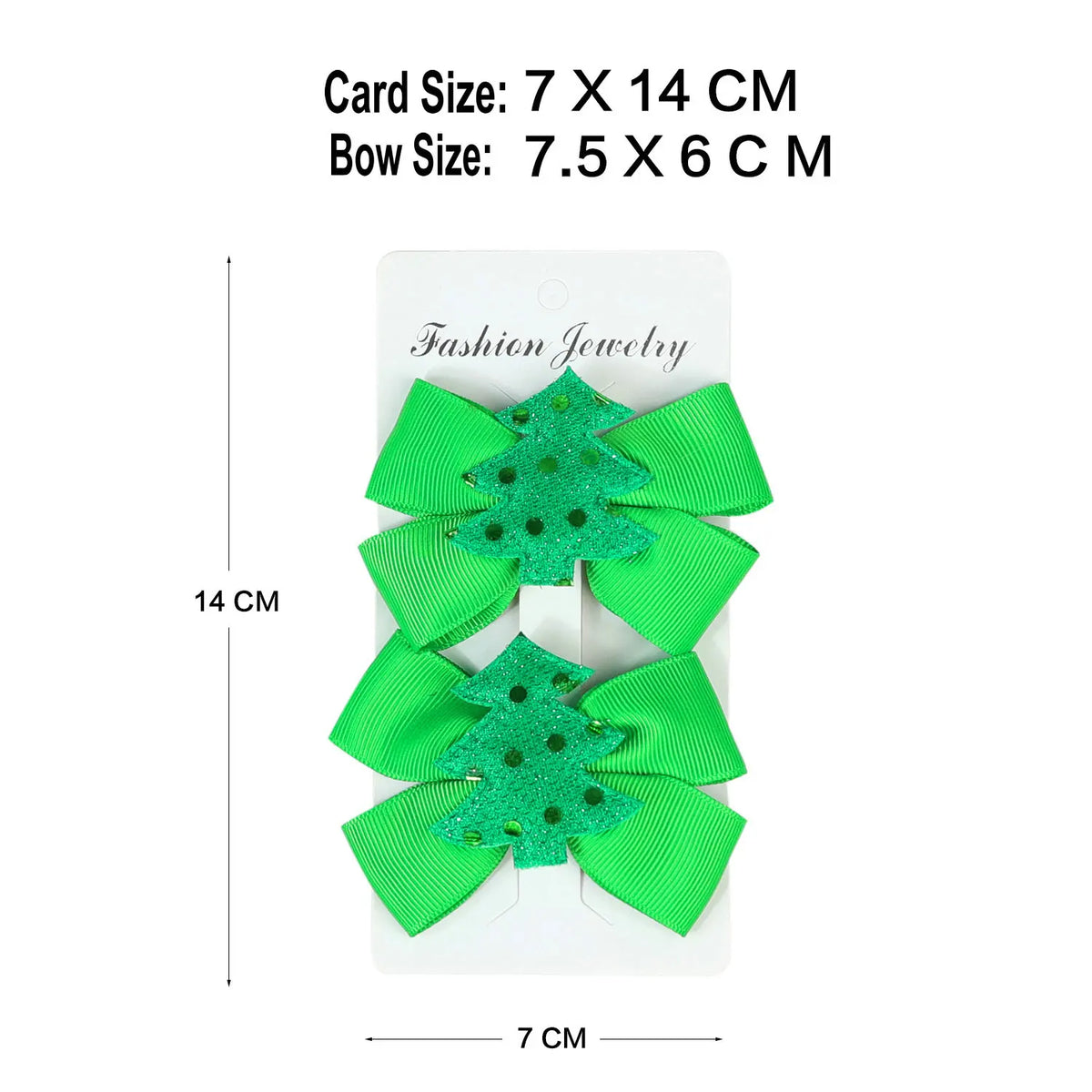 2-Pack Christmas Bow Hair Clips – Santa Snowflake Hairpins