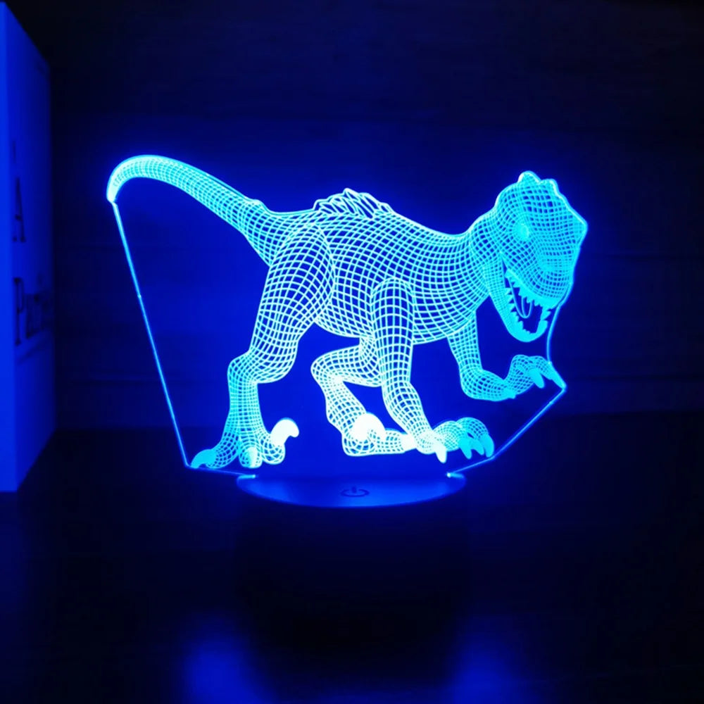Spinosaurus 3D LED Night Light for Kids – 7 Color Dino Lamp