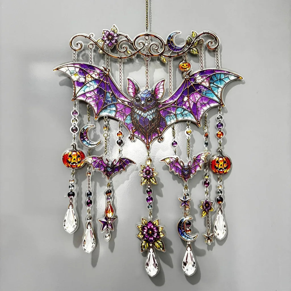 Halloween Suncatcher Wind Chime Hanging Ornament | Window Decor