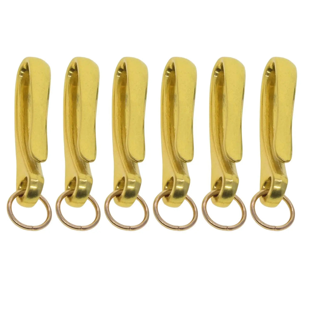 Alloy Fish Hook Keychain Holder – Metal Belt Clip, 6-Pack