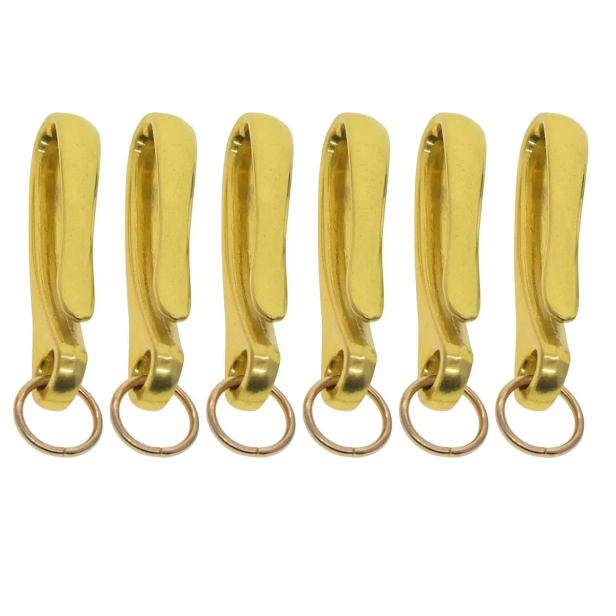Alloy Fish Hook Keychain Holder – Metal Belt Clip, 6-Pack
