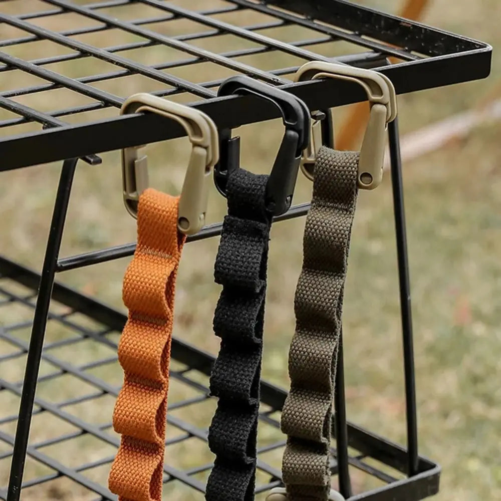 Camping Clothesline Strap – Portable Tent Hanging Rope with Rings