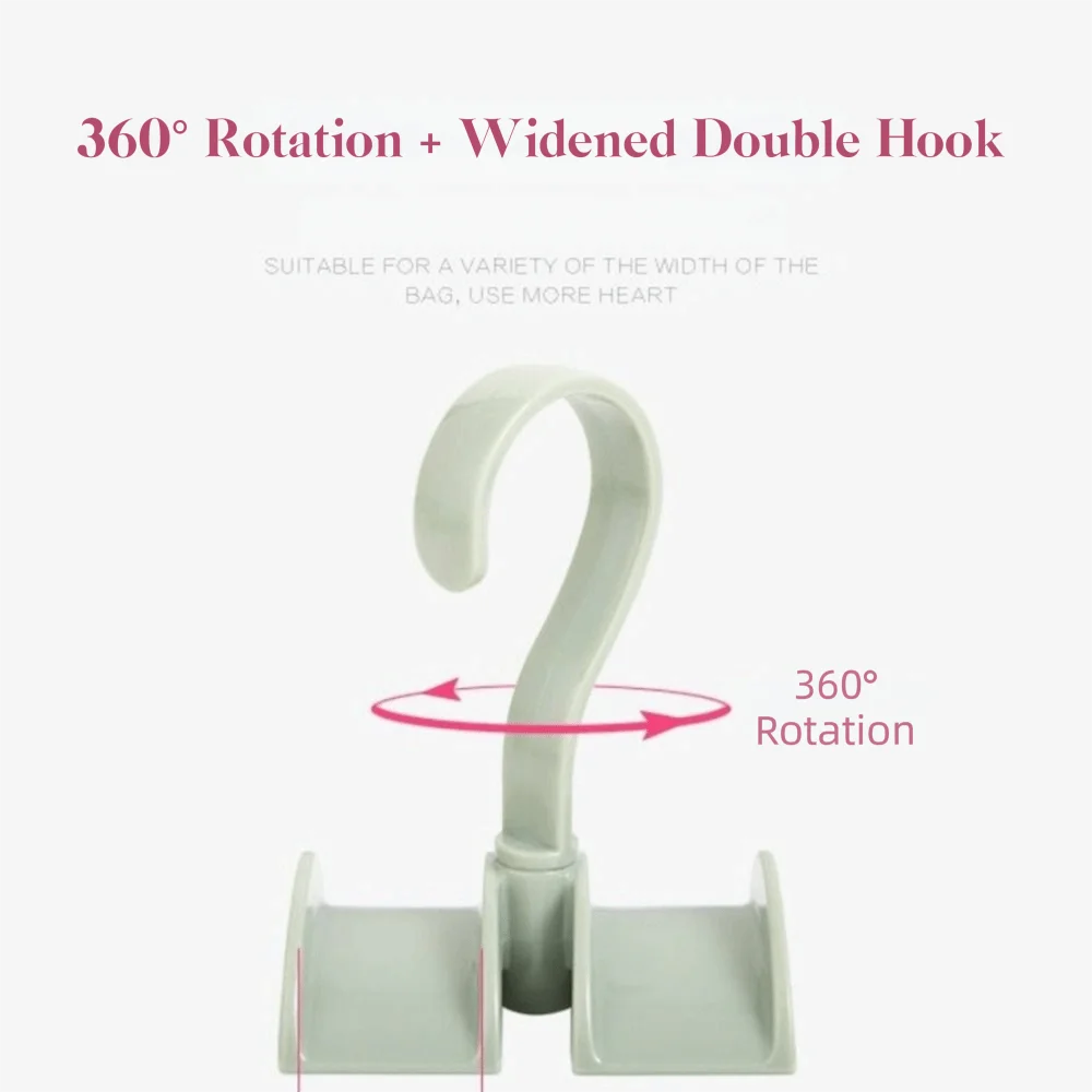 360° Rotatable Wall-Mounted Bag & Purse Hanger Hook