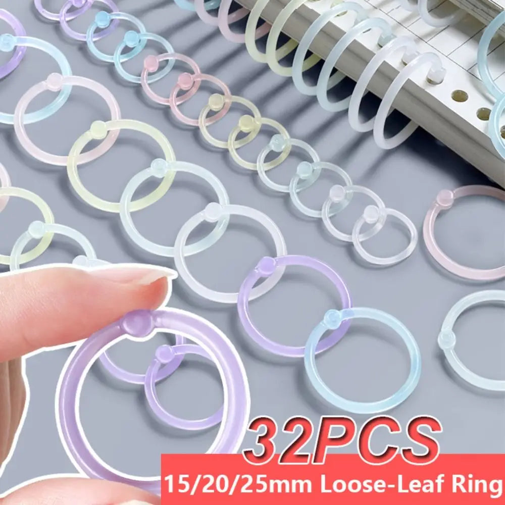 DIY Plastic Binder Rings 15/20/25mm | Loose Leaf Paper Clips