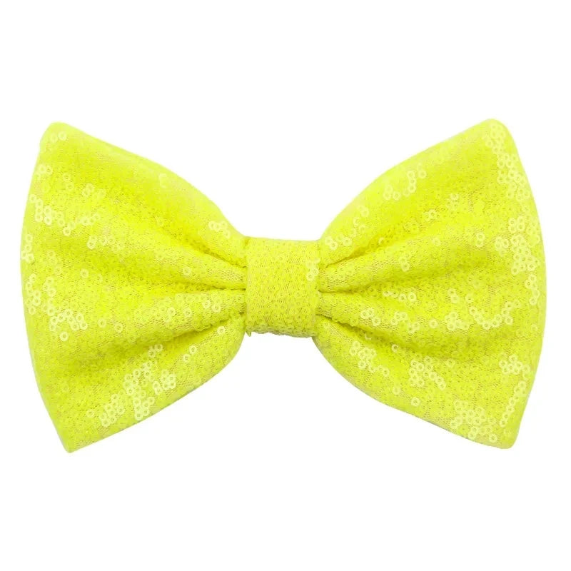 5-Pack Glitter Sequin Hair Bows – DIY Girls Hair Accessories