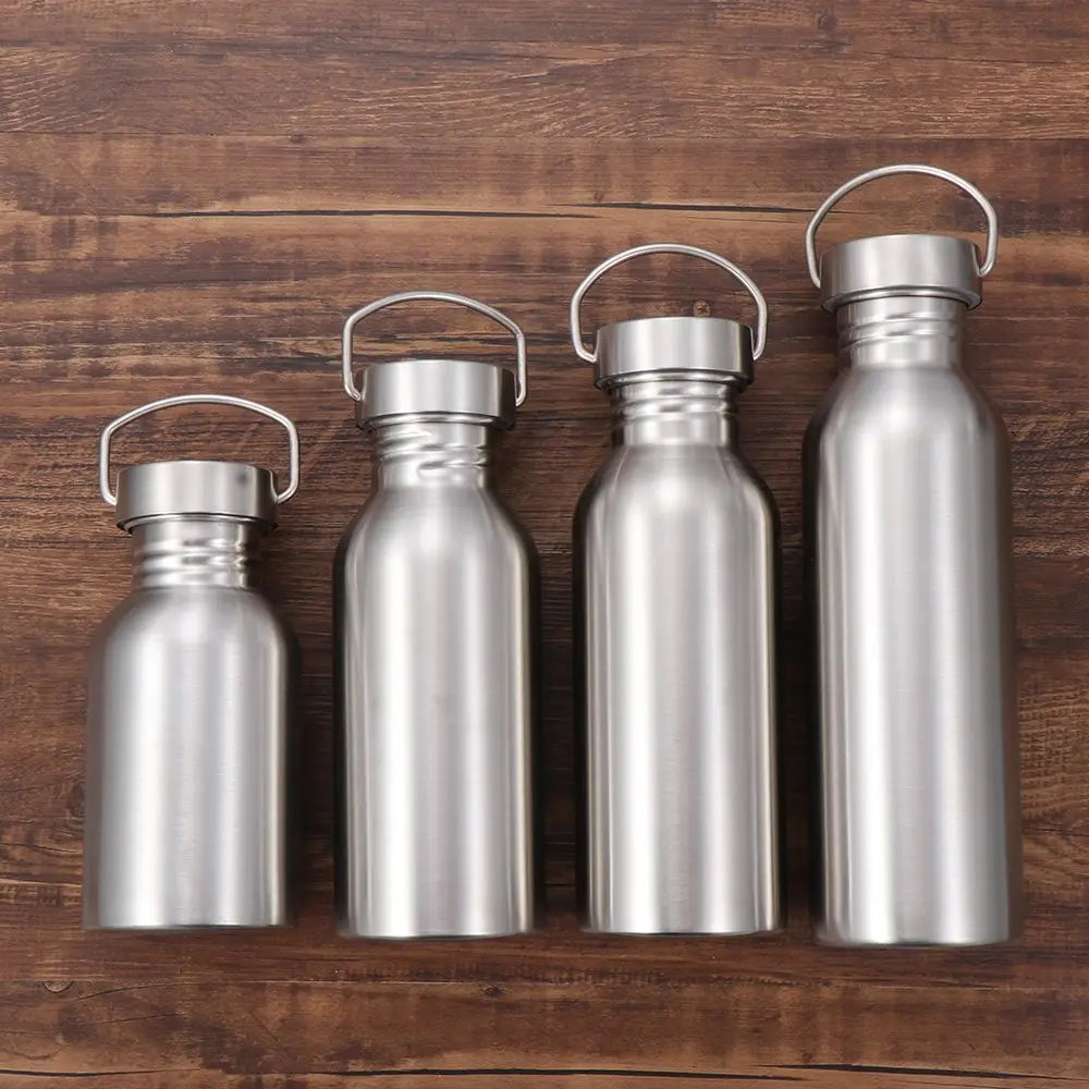Stainless Steel Sports Water Bottle – Single Wall Flask 350–750ml